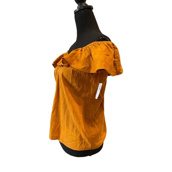 Old Navy NWT XS boho ruffle top cottage core V-neck - Picture 3 of 6